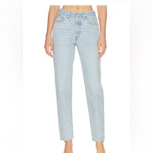 1970S LEVIS 501 HIGH WAIST PINSTRIPE BUTTON FLY JEANS